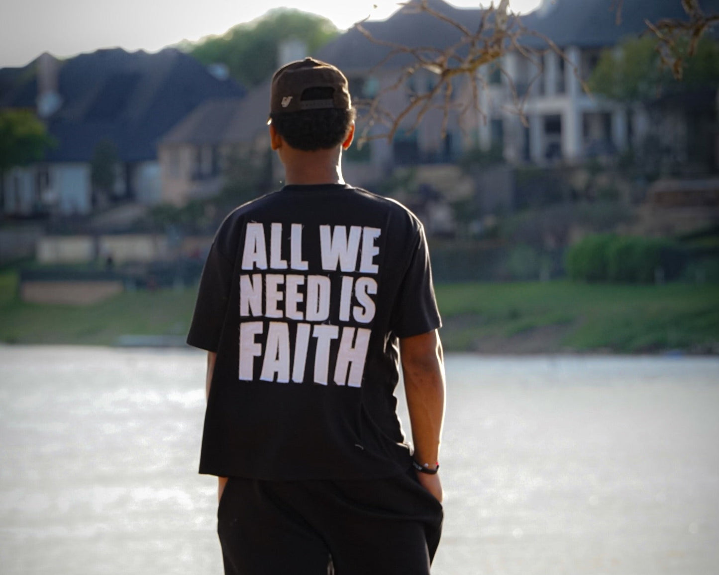 "All We Need Is Faith- Heavy Weight Tee"