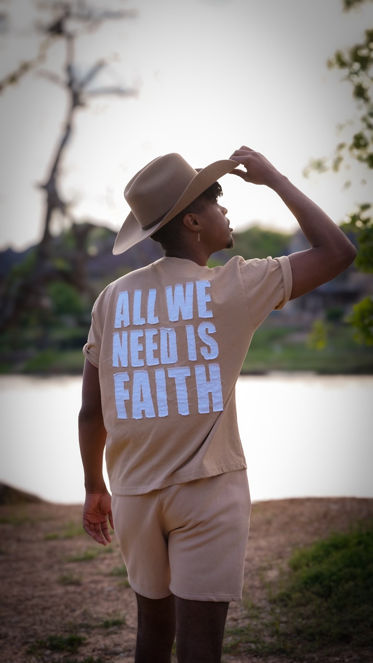 "All We Need Is Faith- Heavy Weight Tee"