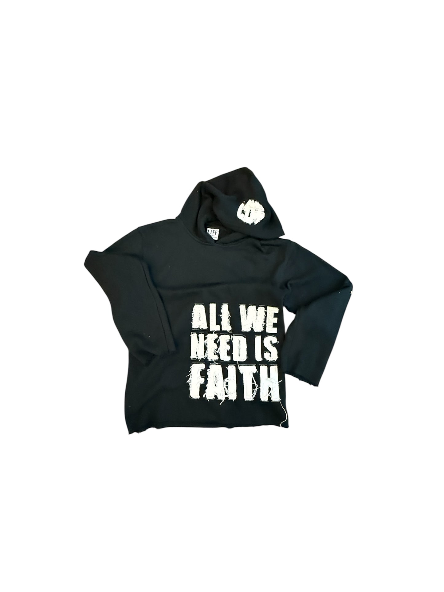 "All We Need Is Faith- Cropped Hoodie"