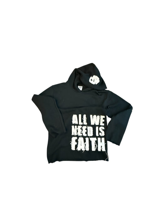 "All We Need Is Faith- Cropped Hoodie"